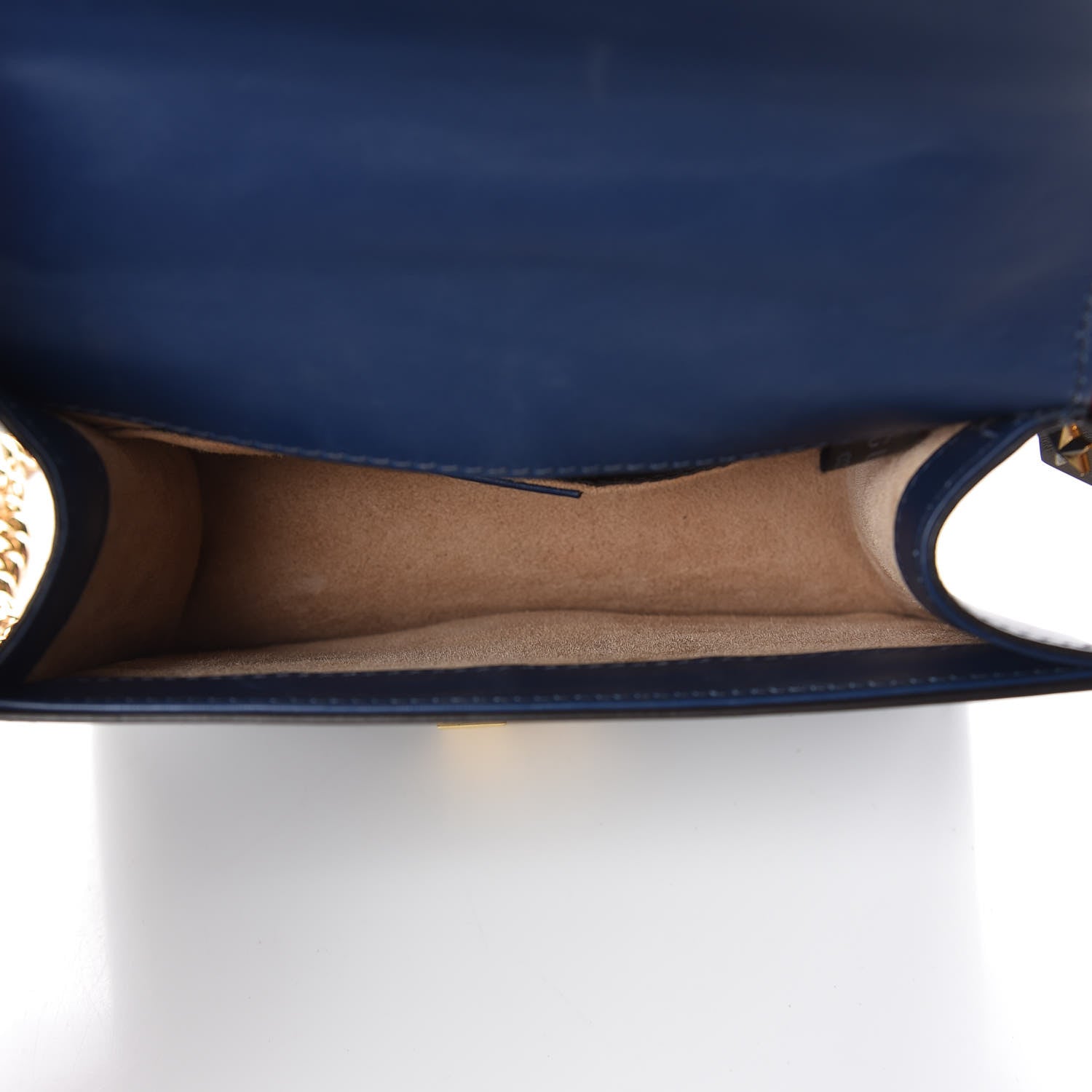 Gucci Calfskin Mini Sylvie Chain Shoulder Bag Blue Agata 7 of 10