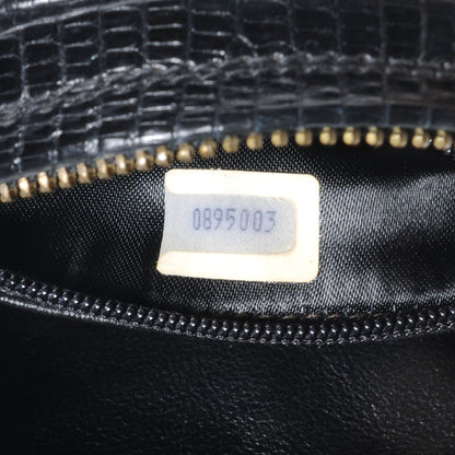 Chanel Lizard Evening Bag Black 8 of 8