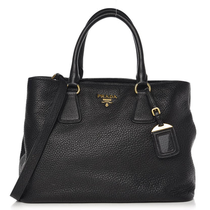 Prada Vitello Daino Tote Nero Black 1 of 12