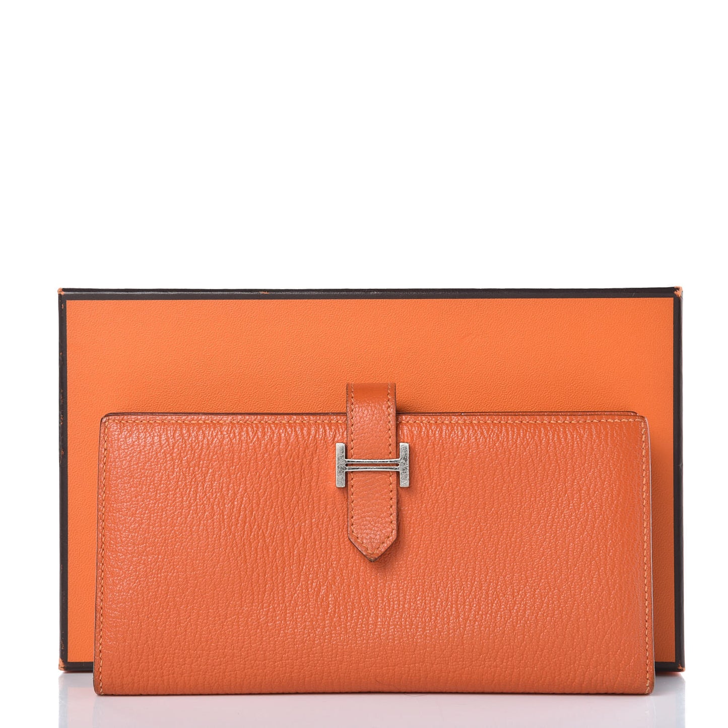Chevre Mysore Bearn Gusset Wallet Feu