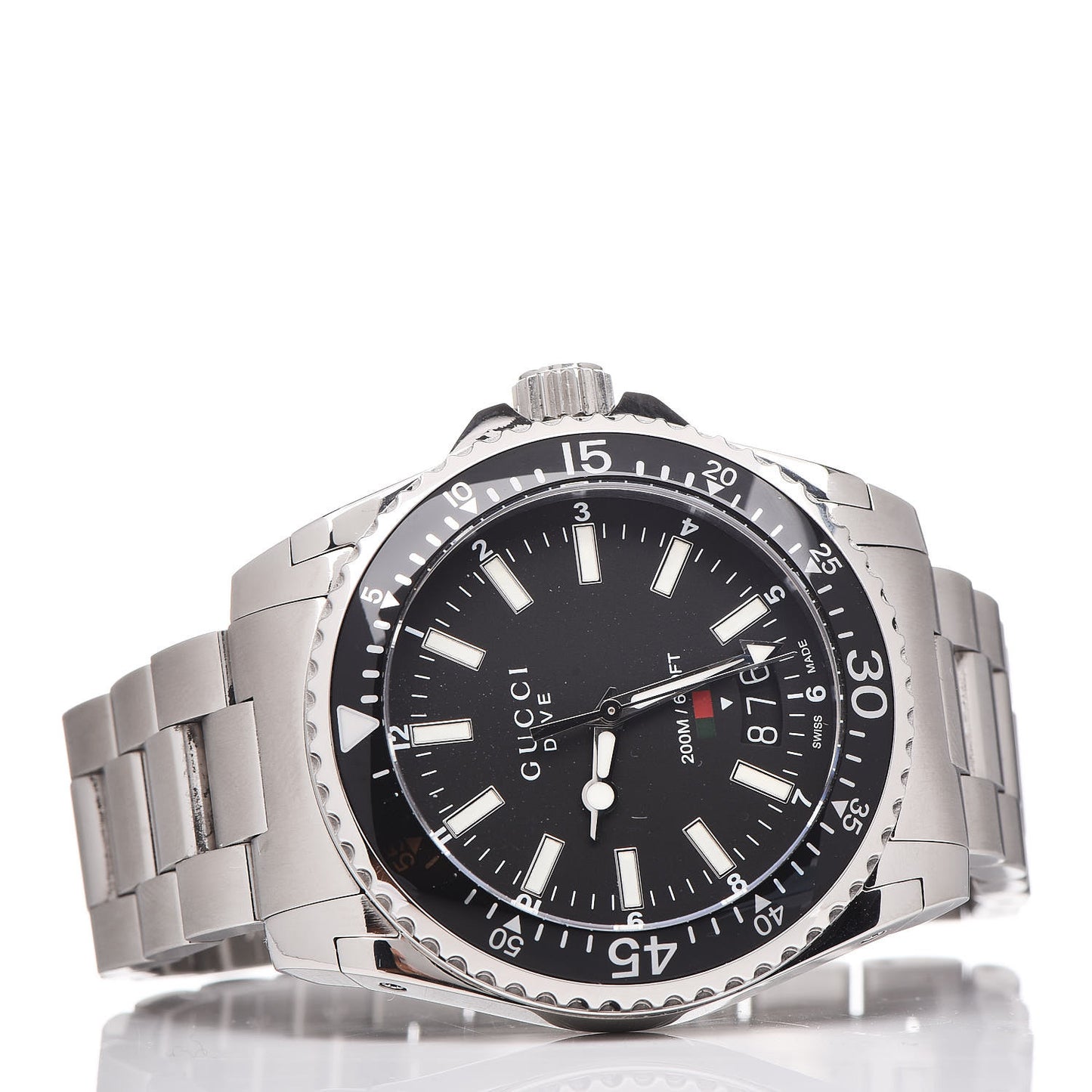 Stainless Steel 40mm Dive Quartz Watch Black