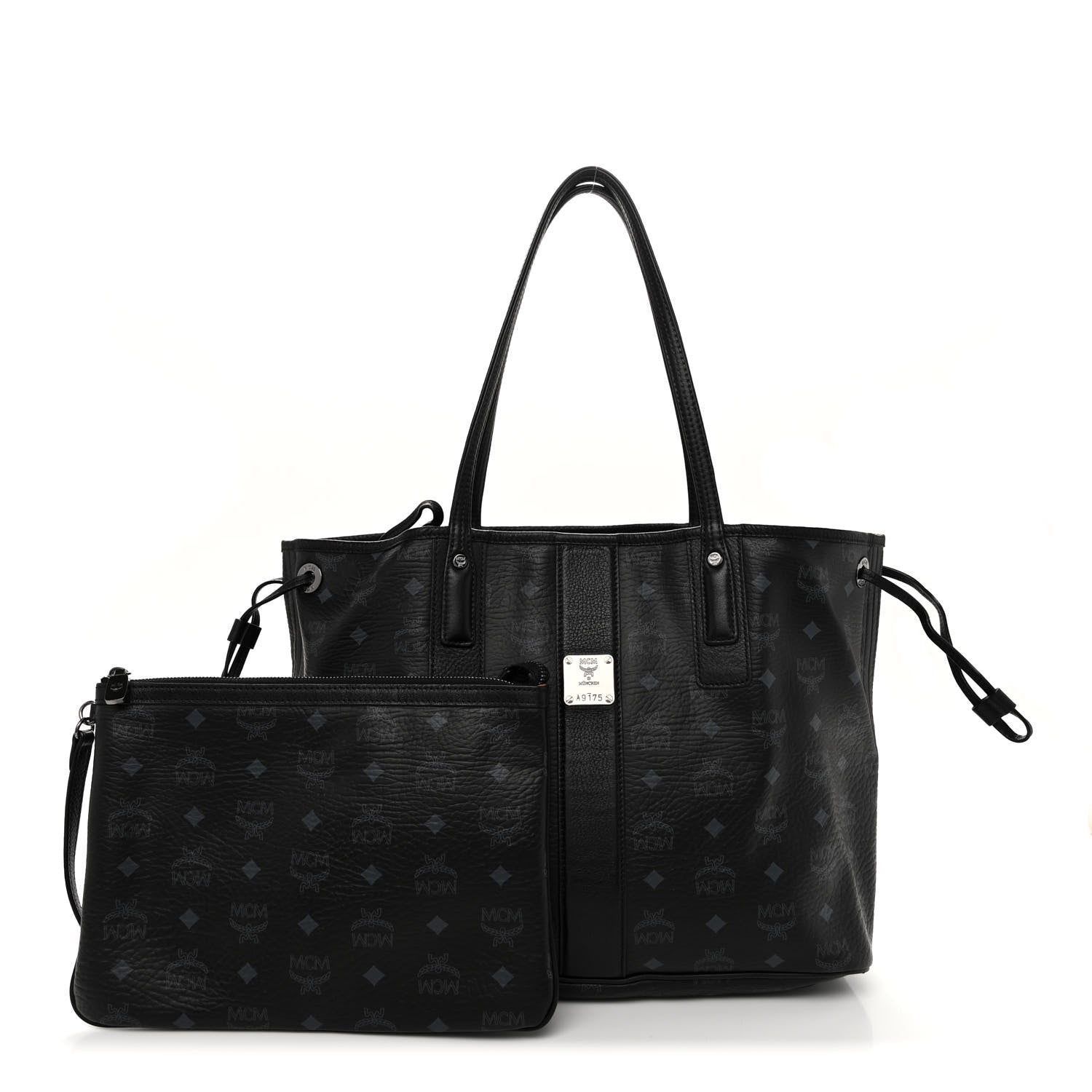 MCM Visetos Liz Reversible Shopper Tote Black 1 of 17