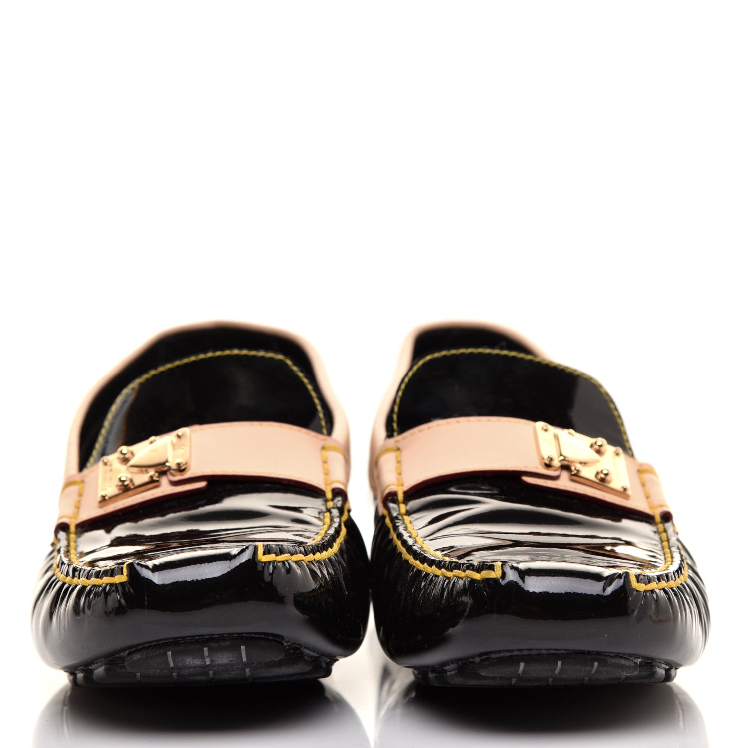 Louis Vuitton Patent Vachetta Zen Driving Loafers 39 Black 2 of 9