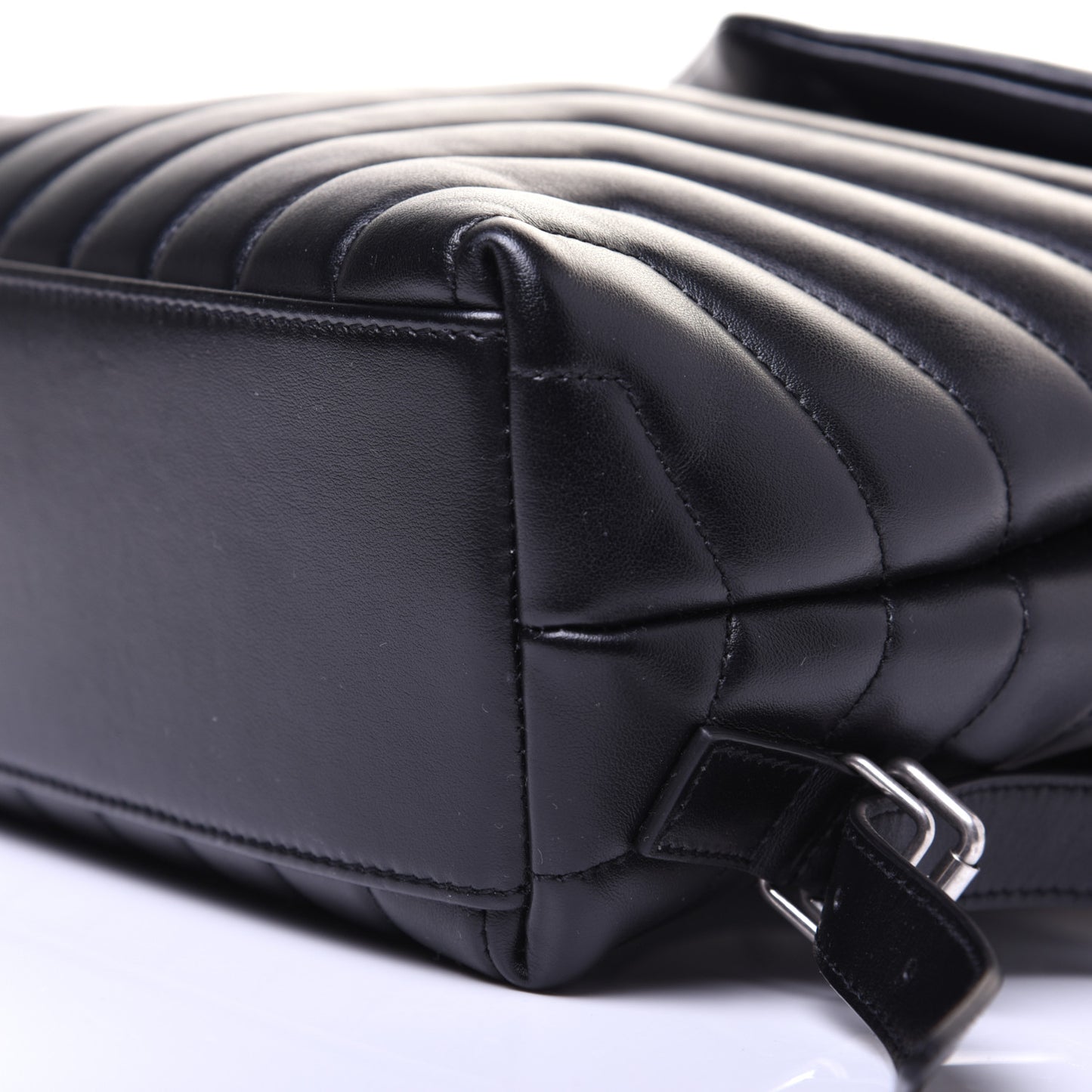 Calfskin Y Quilted Monogram Small Loulou Backpack Black