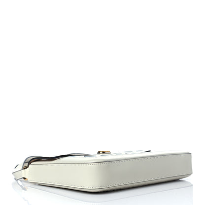 Gucci Canvas Flora Floral Calfskin Medium Cutout Shoulder Bag White Multicolor 5 of 11