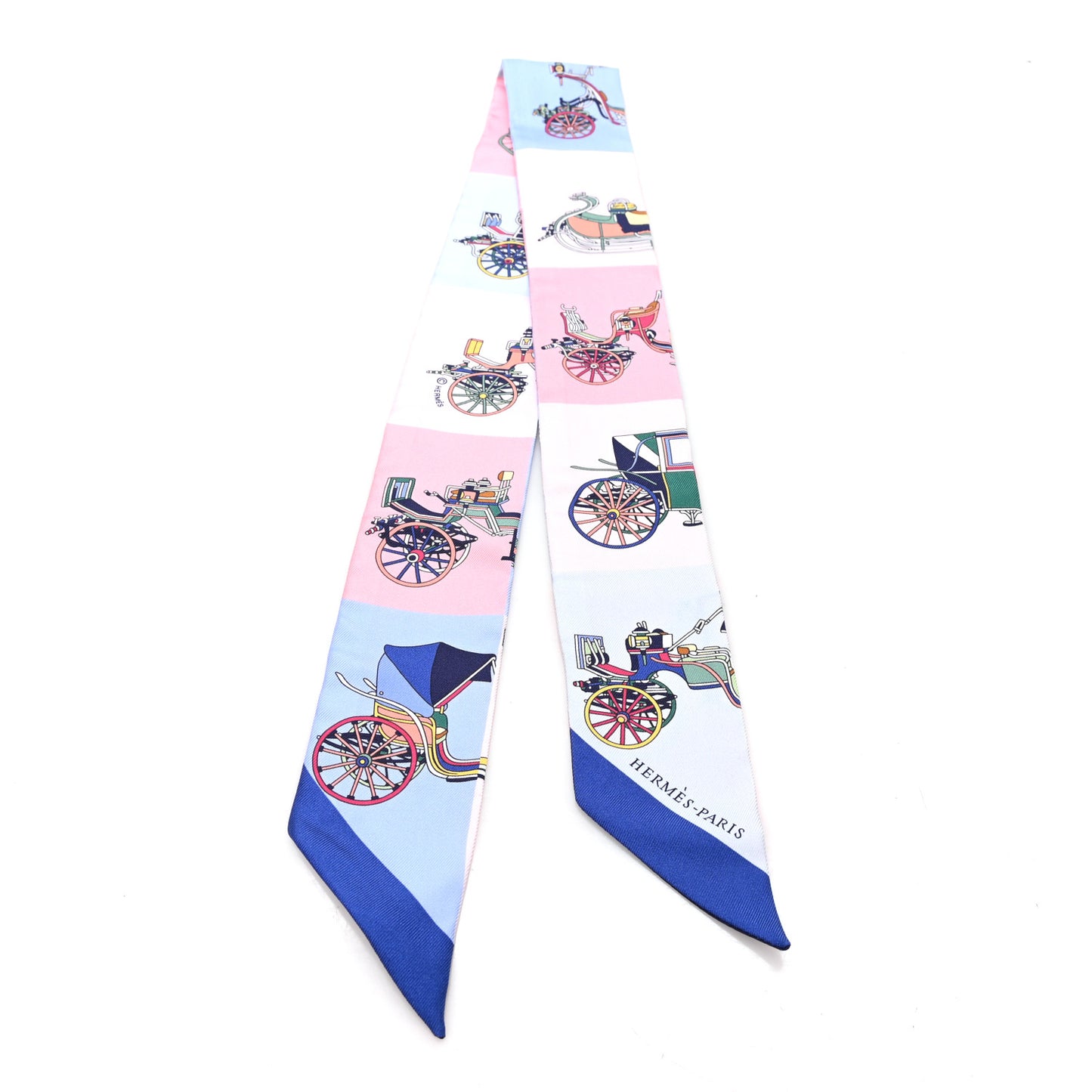 Silk Les Voitures Exquises Twilly Bleu Rose Vert