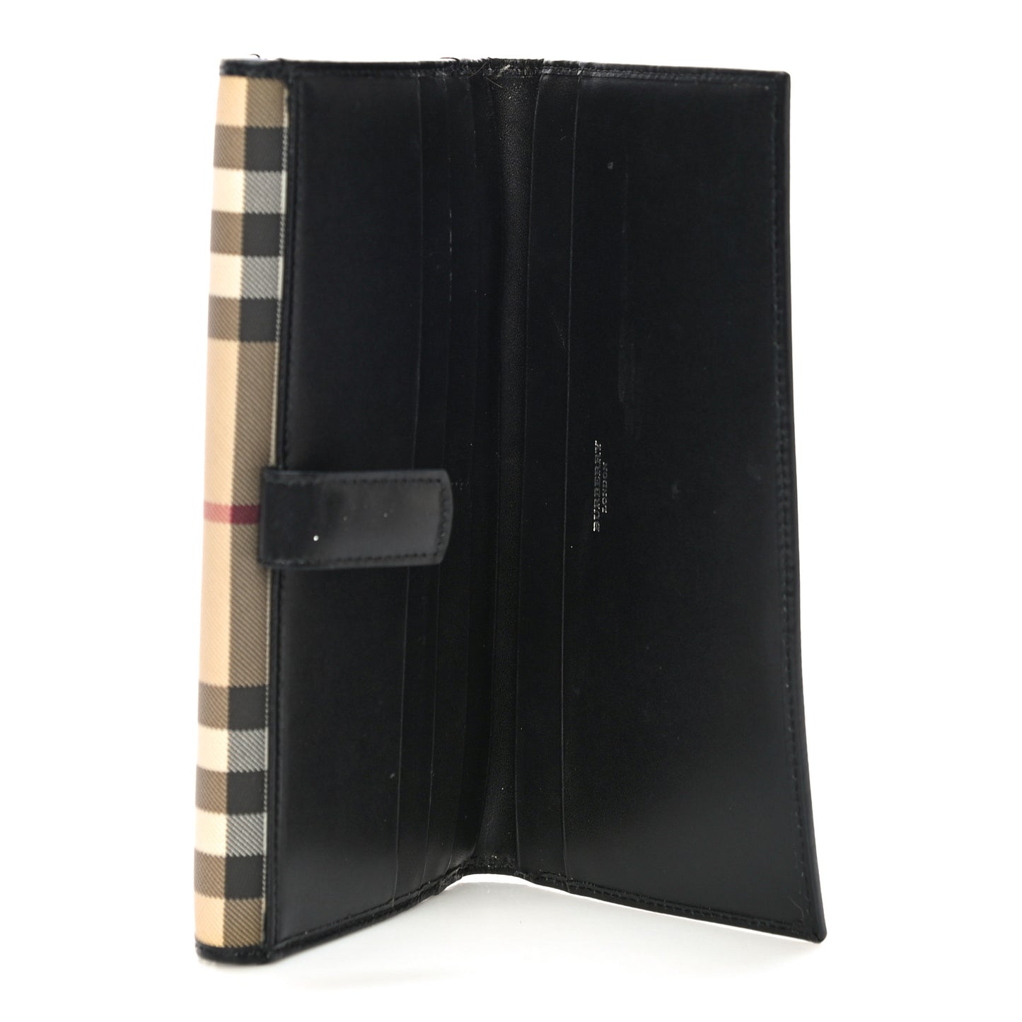 House Check Continental Wallet Black