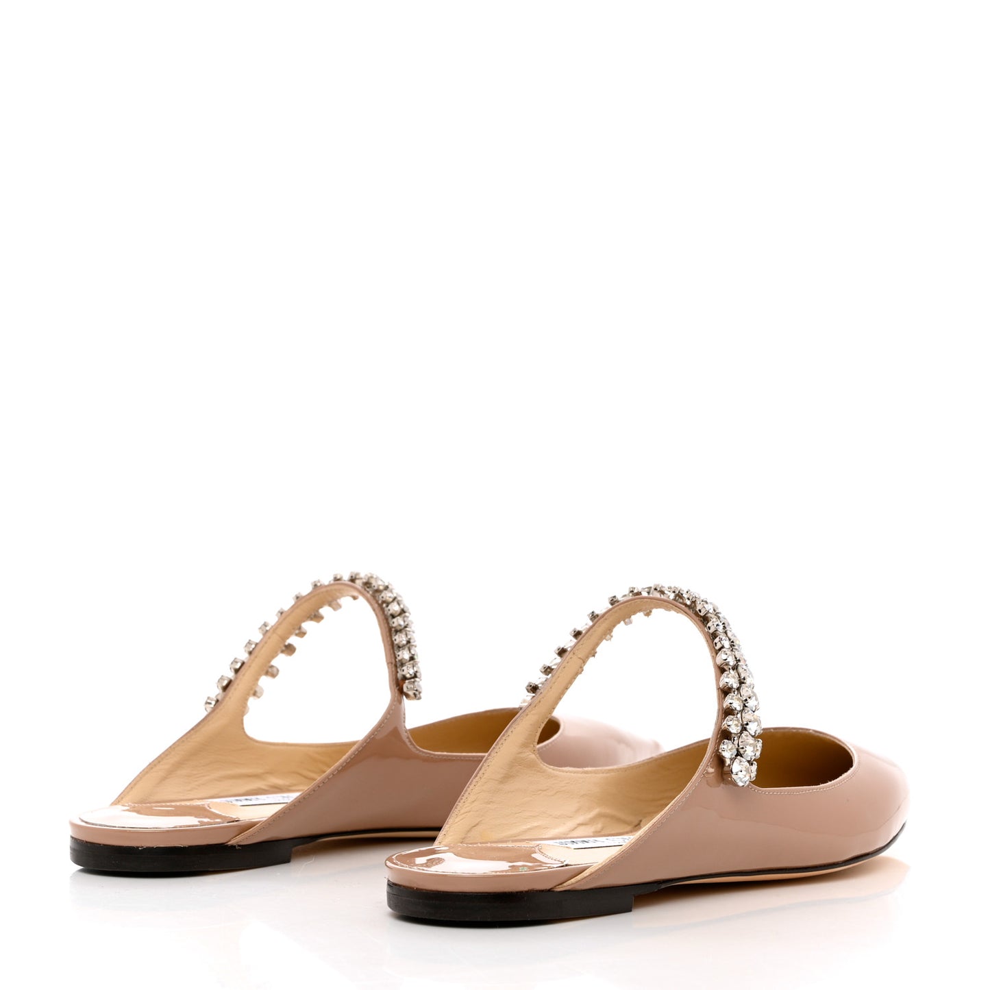 Patent Crystal Bing Mule Flats 39 Ballet Pink