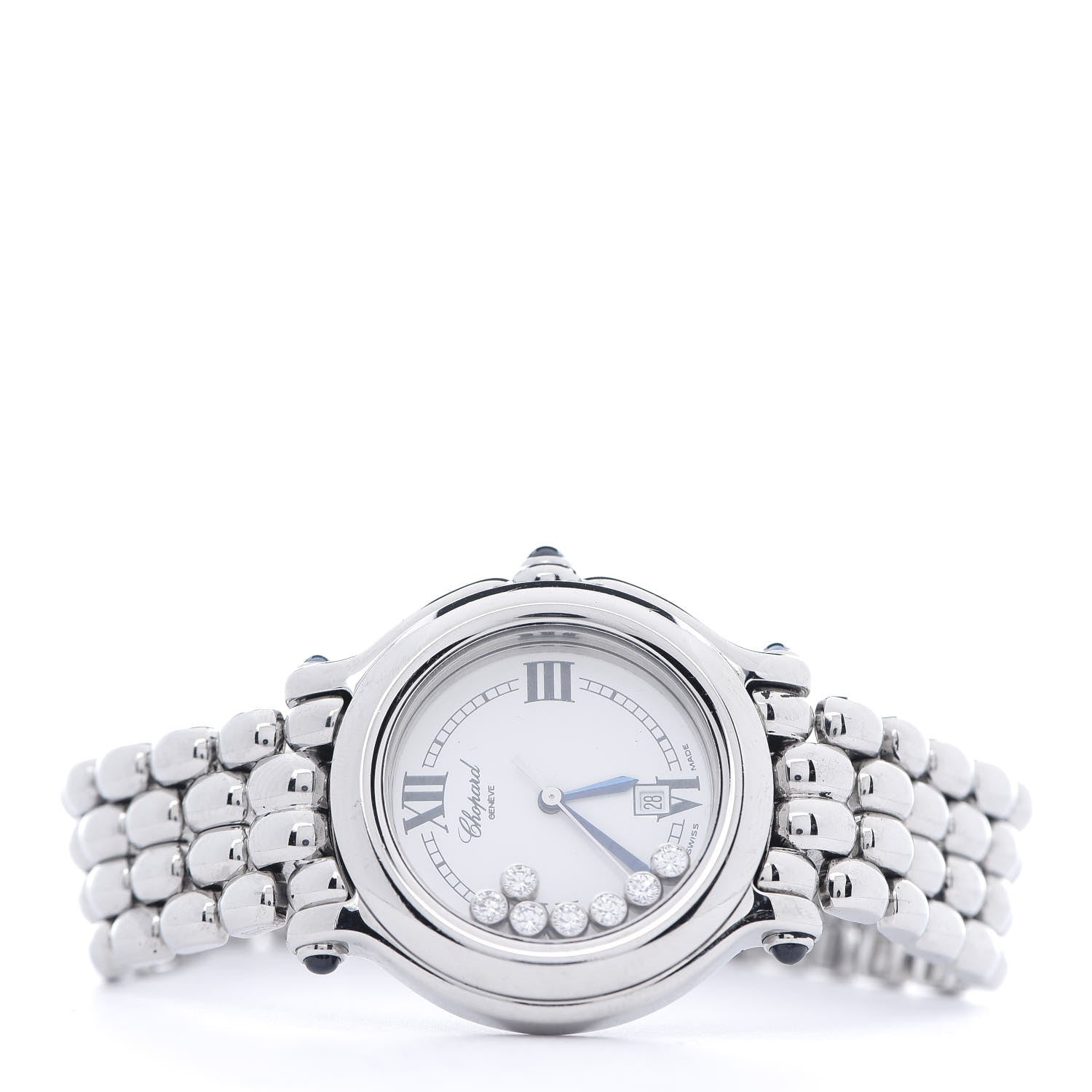 Chopard Stainless Steel 7 Diamond 32mm Happy Sport Quartz Watch 3 of 6