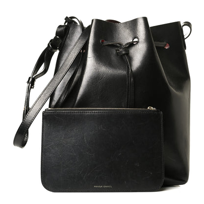 Mansur Gavriel Vegetable Tanned Calfskin Bucket Bag Black Flamma 1 of 10