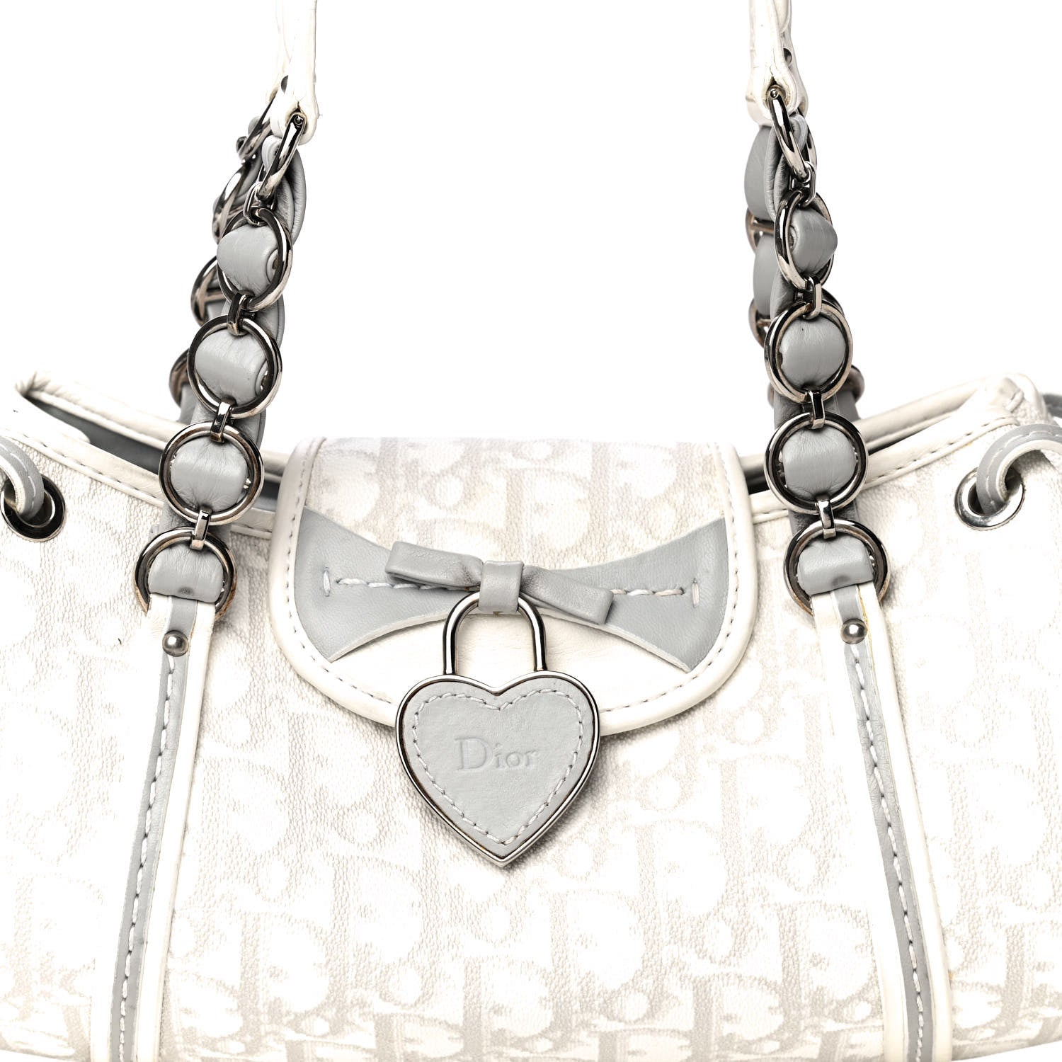 Christian Dior Monogram Romantique Trotter Bag Grey 7 of 12