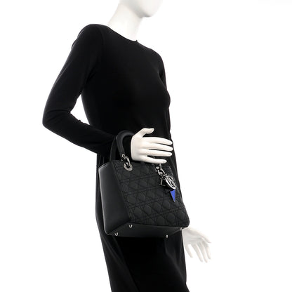 Christian Dior Calfskin Cannage Medium Anselm Reyle Lady Dior Matte Black 3 of 10