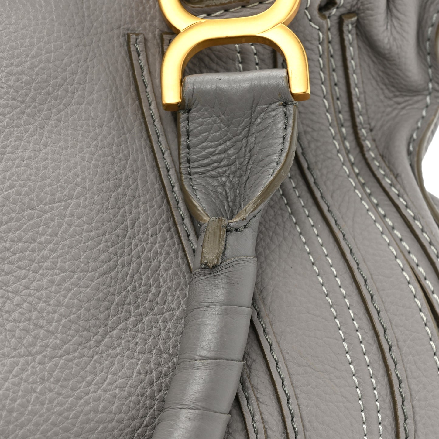 Calfskin Large Marcie Satchel Cashmere Grey