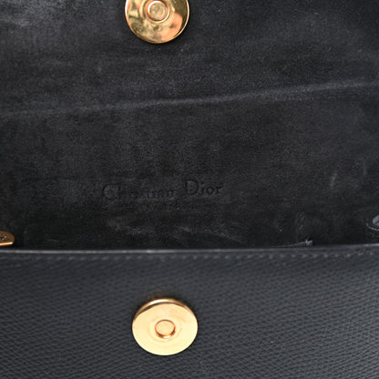 Christian Dior Grained Calfskin Saddle Belt Clutch Black 6 of 12