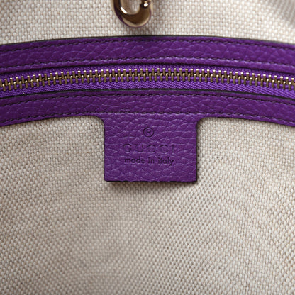 Gucci Pebbled Calfskin Medium Soho Chain Shoulder Bag Shine Purple 8 of 10