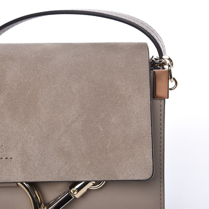 Chloe Suede Calfskin Small Faye Shoulder Bag Motty Grey 8 of 8