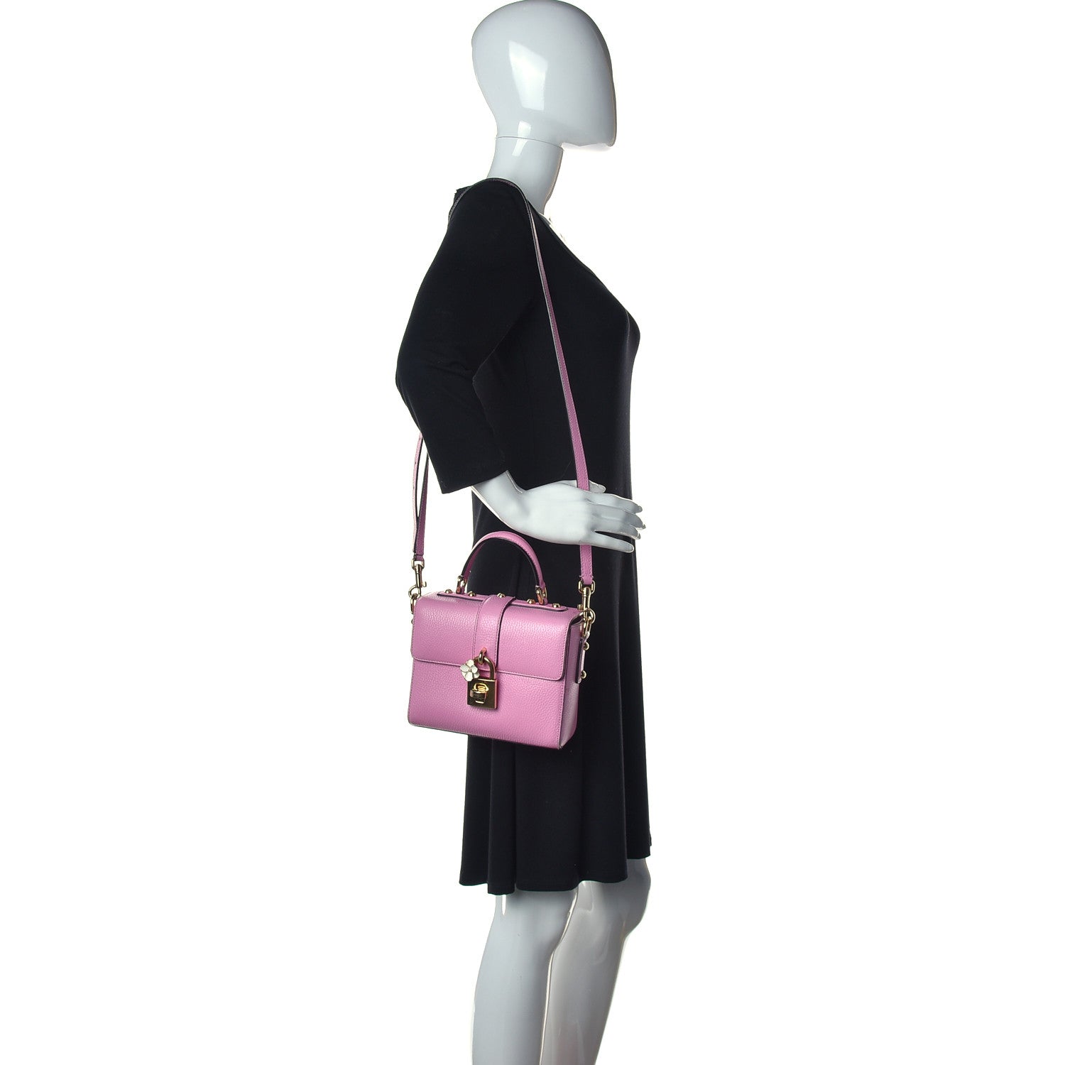 Dolce & Gabbana Calfskin Miss Bonita Top Handle Bag Rosa Chiaro 2 of 16