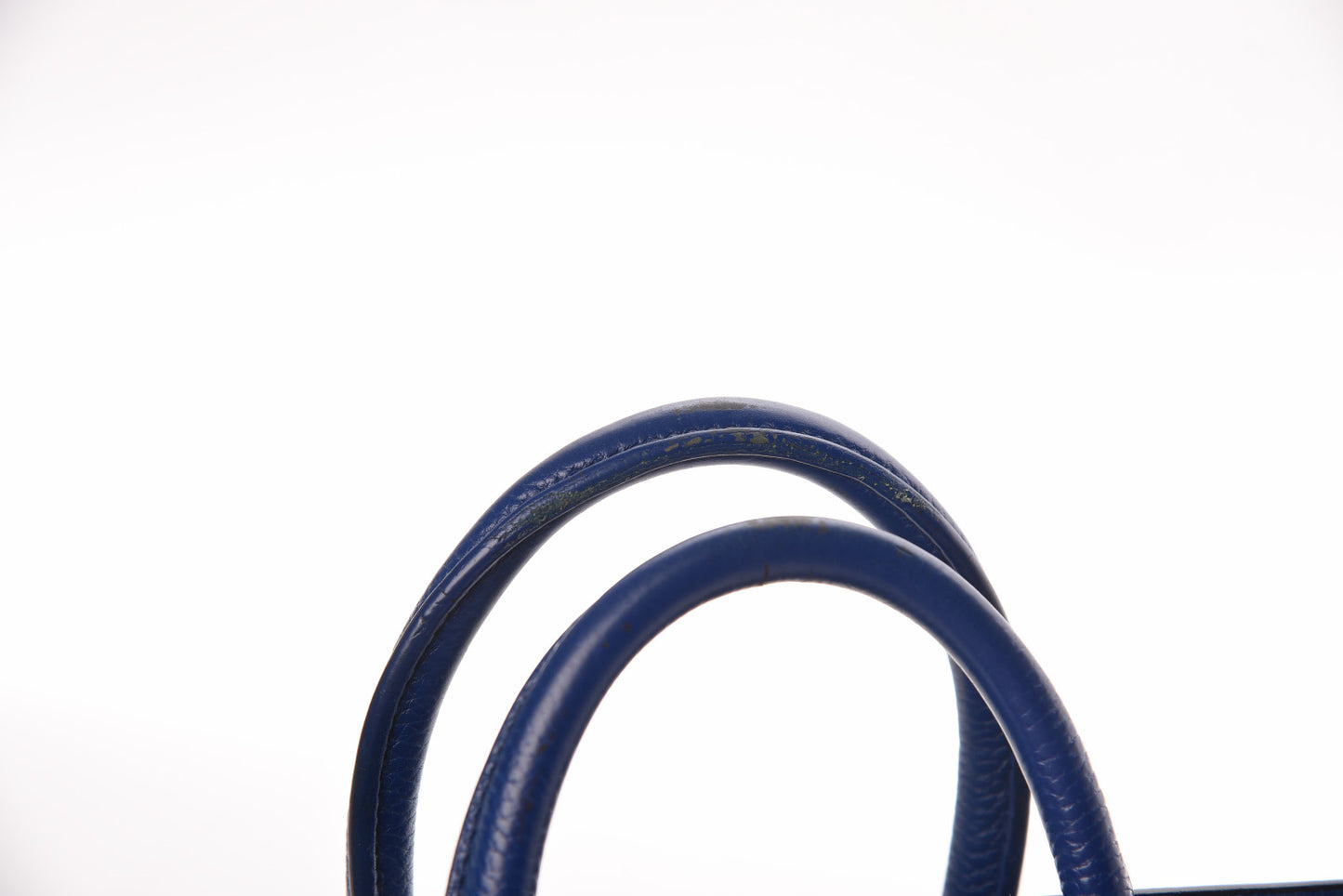 Drummed Calfskin Nano Luggage Indigo