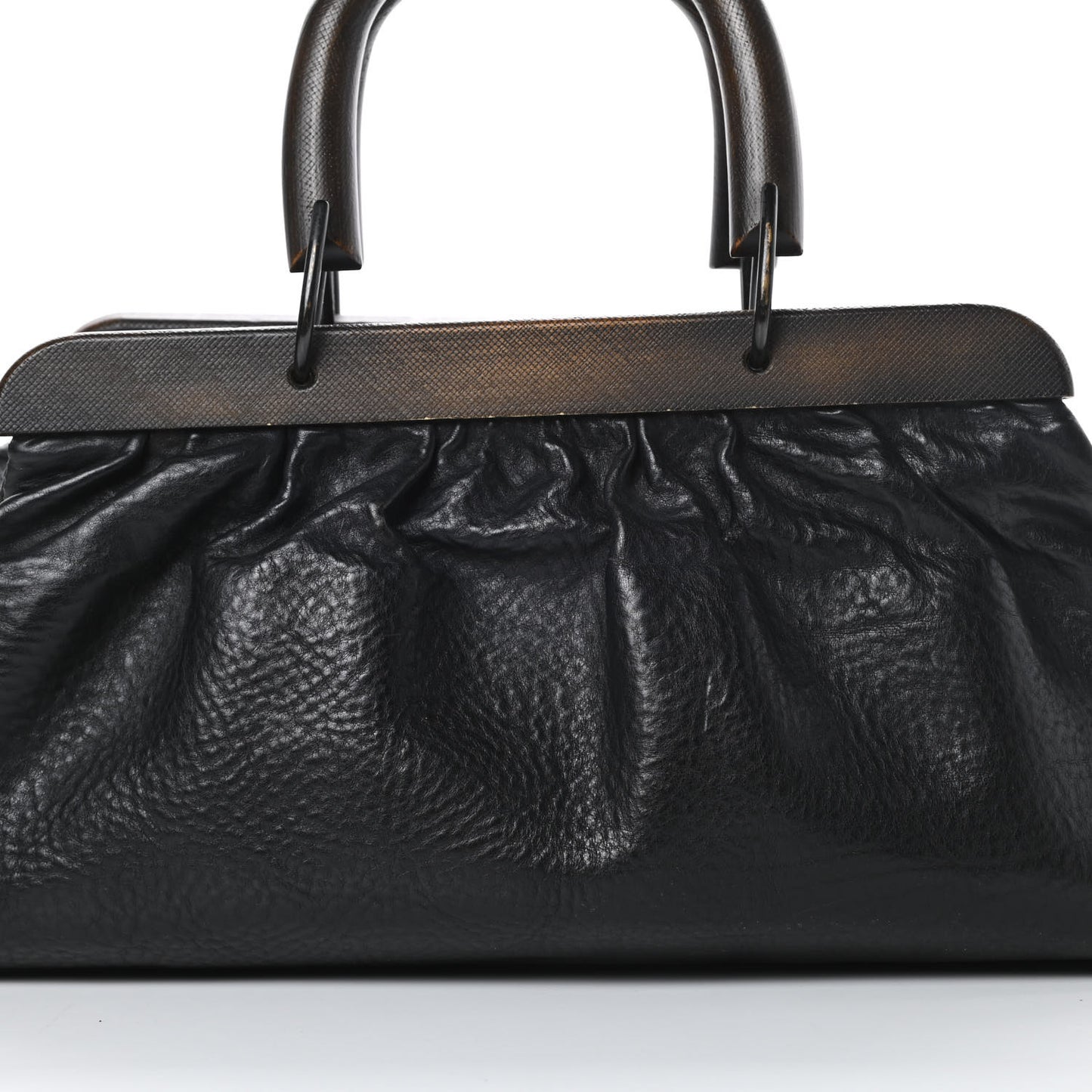 Buffalo Wood Handle Doctor Bag Black