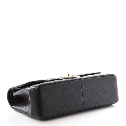 Chanel Caviar Quilted Jumbo Double Flap Black 3 of 11