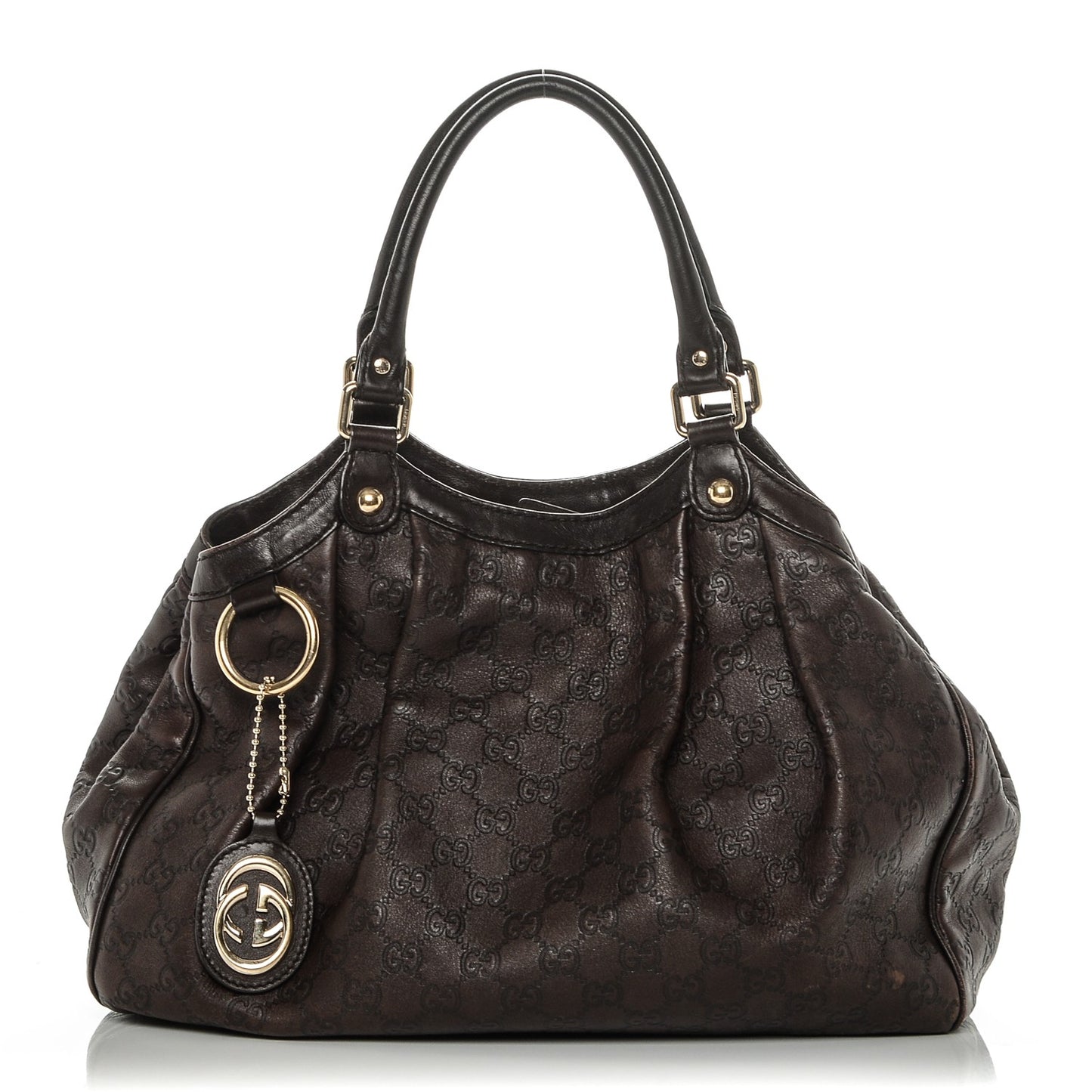 Guccissima Medium Sukey Tote Chocolate