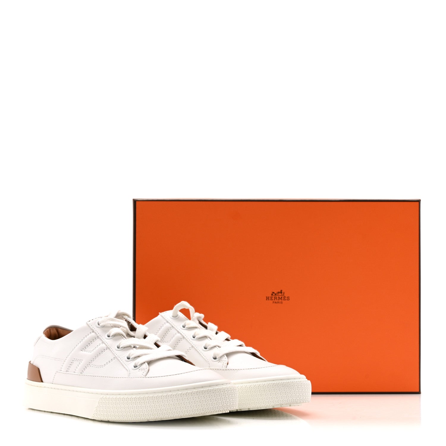 Hermes Calfskin Deep Sneakers 38.5 White Naturel 11 of 11