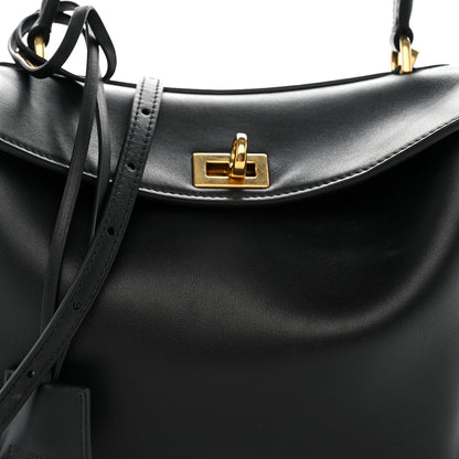 Balenciaga Natural Smooth Calfskin Mini Rodeo Top Handle Handbag Black 8 of 10