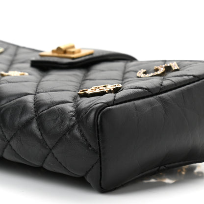 Chanel Aged Calfskin Lucky Charms 2.55 Reissue Mini Clutch With Chain Black 10 of 10