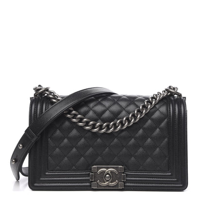 Chanel Caviar Quilted Medium Boy Flap Black 1 of 11