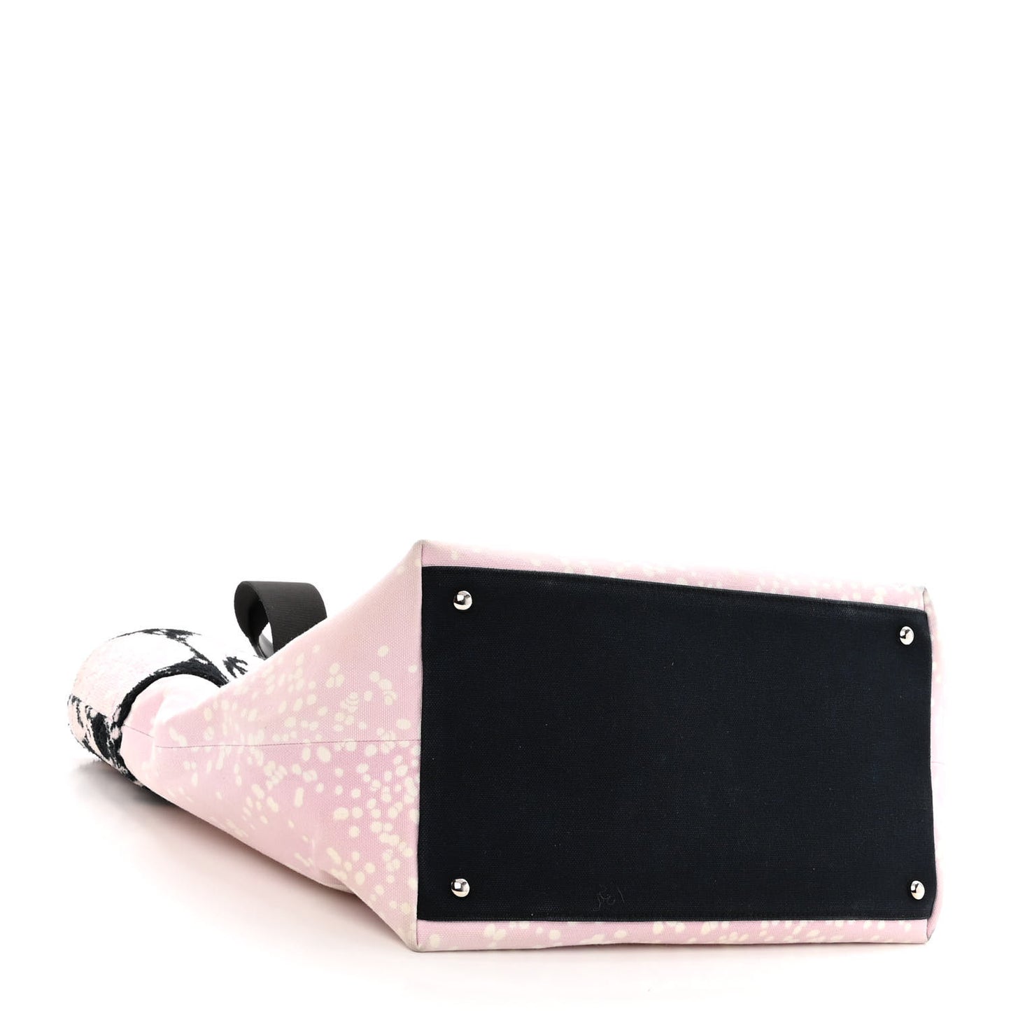 Terry Cotton Canvas Printed Large CC Tote Pale Pink