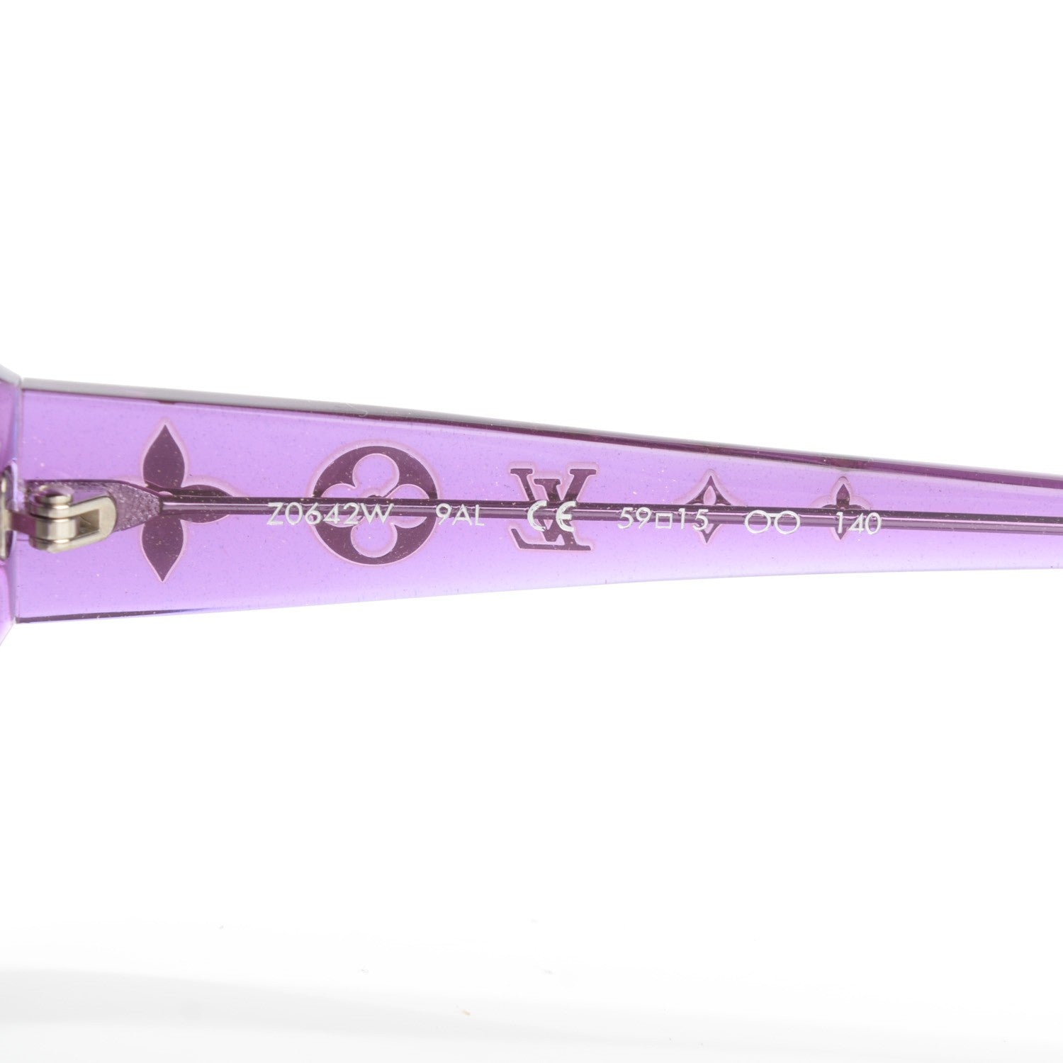 Louis Vuitton Obsession GM Z0642W Sunglasses Violet Glitter 5 of 6