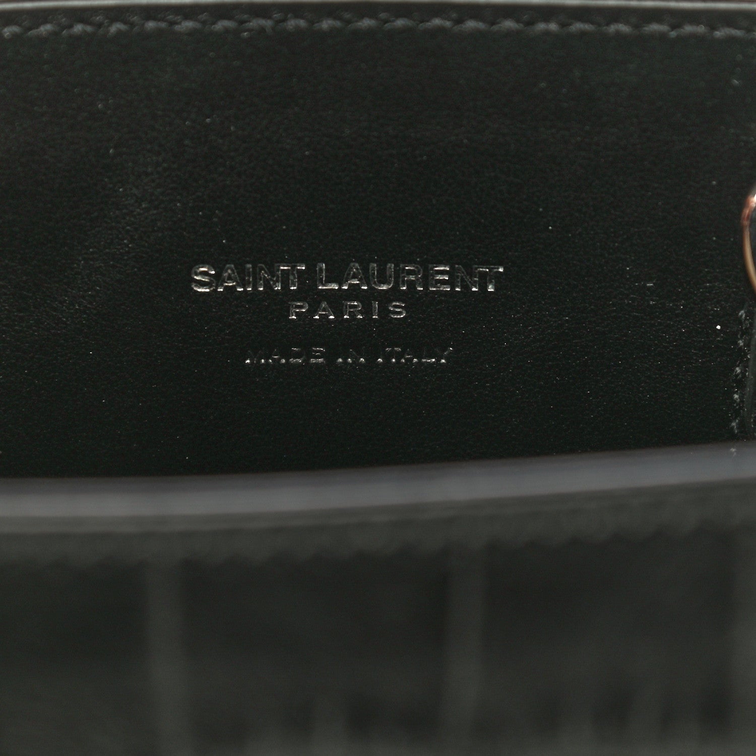 Saint Laurent Calfskin Crocodile Embossed Nano Sac De Jour Black 9 of 10