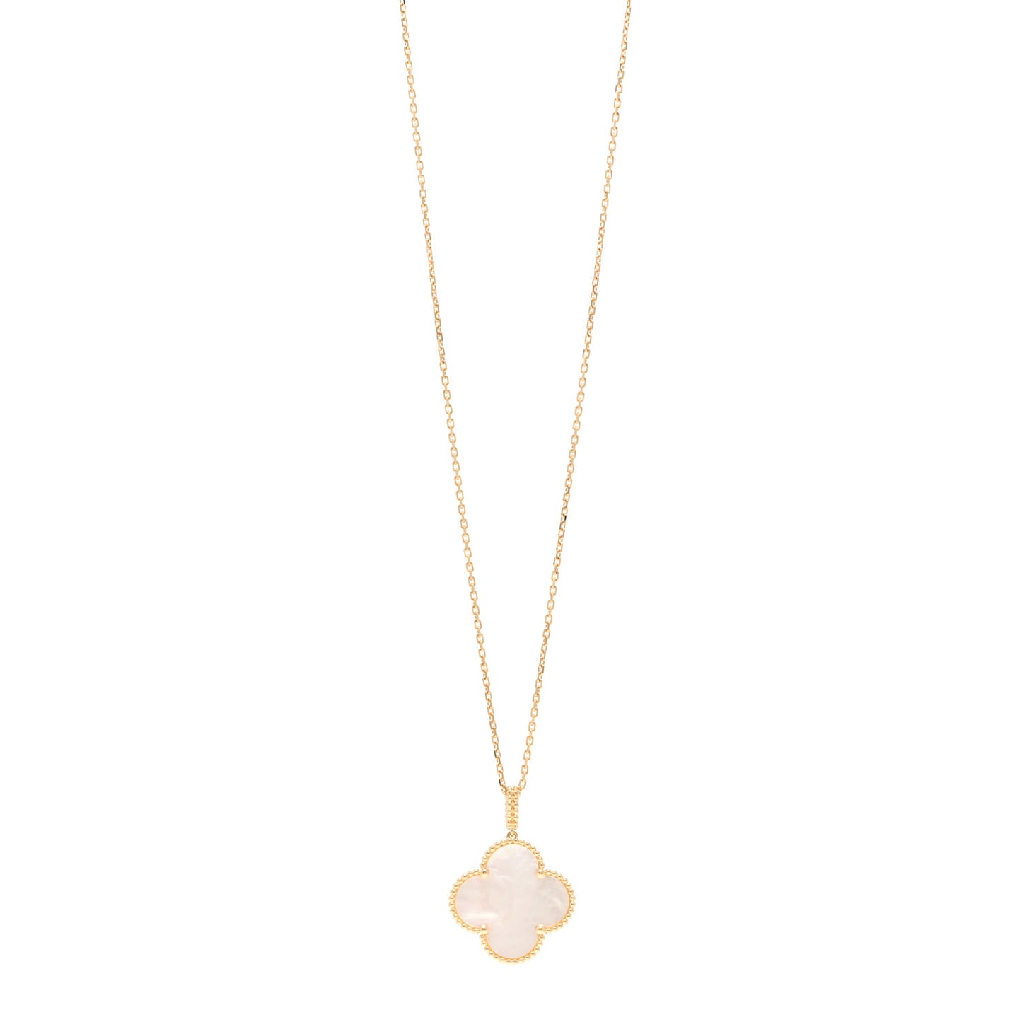 18K Yellow Gold Mother of Pearl Magic Alhambra Long Necklace