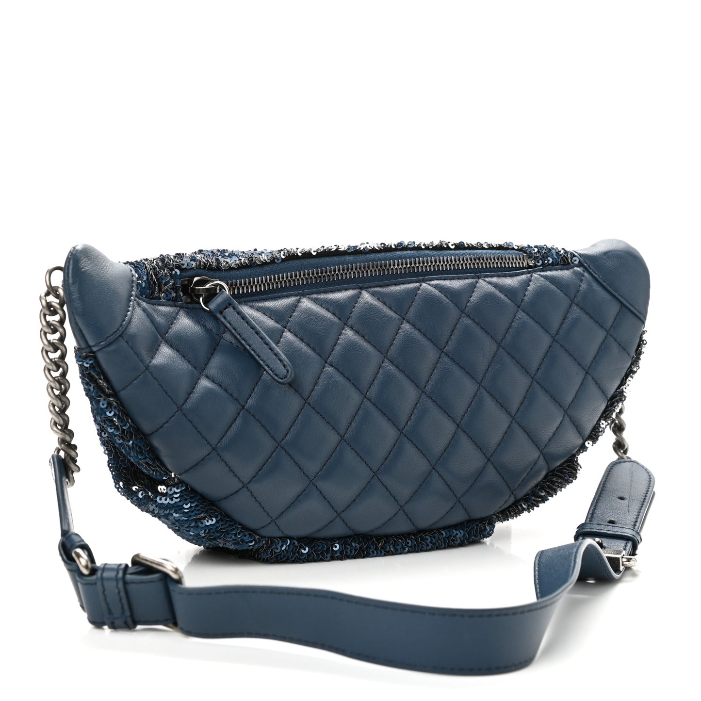 Sequin Coco Cuba Waist Bag Fanny Pack Blue Pink