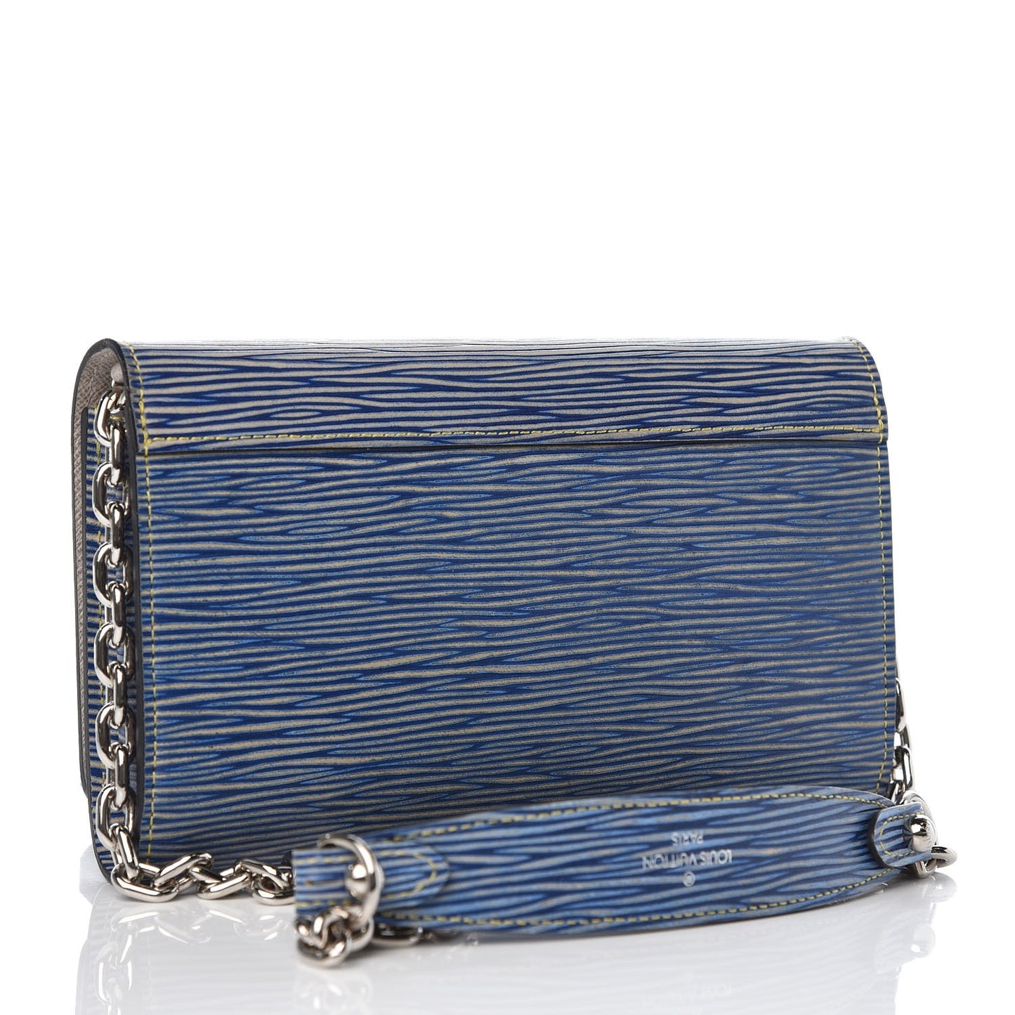 Epi Twist Chain Wallet Denim Light