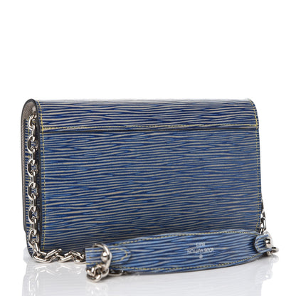 Louis Vuitton Epi Twist Chain Wallet Denim Light 3 of 8