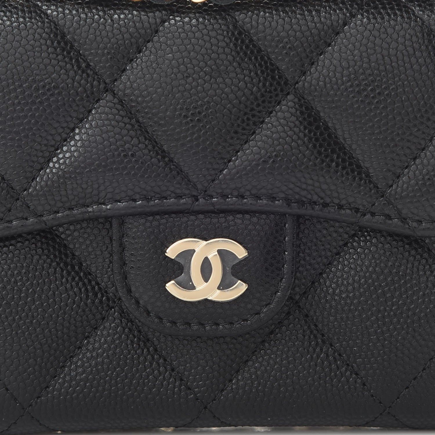 Chanel Caviar Quilted Flap Card Holder On Chain Black 9 of 12