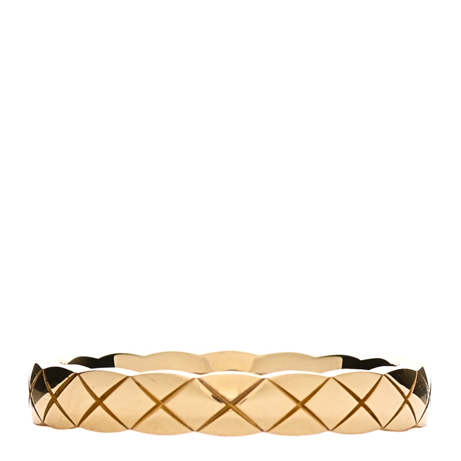Chanel 18K Yellow Gold Mini Coco Crush Ring 53 6.25 1 of 6