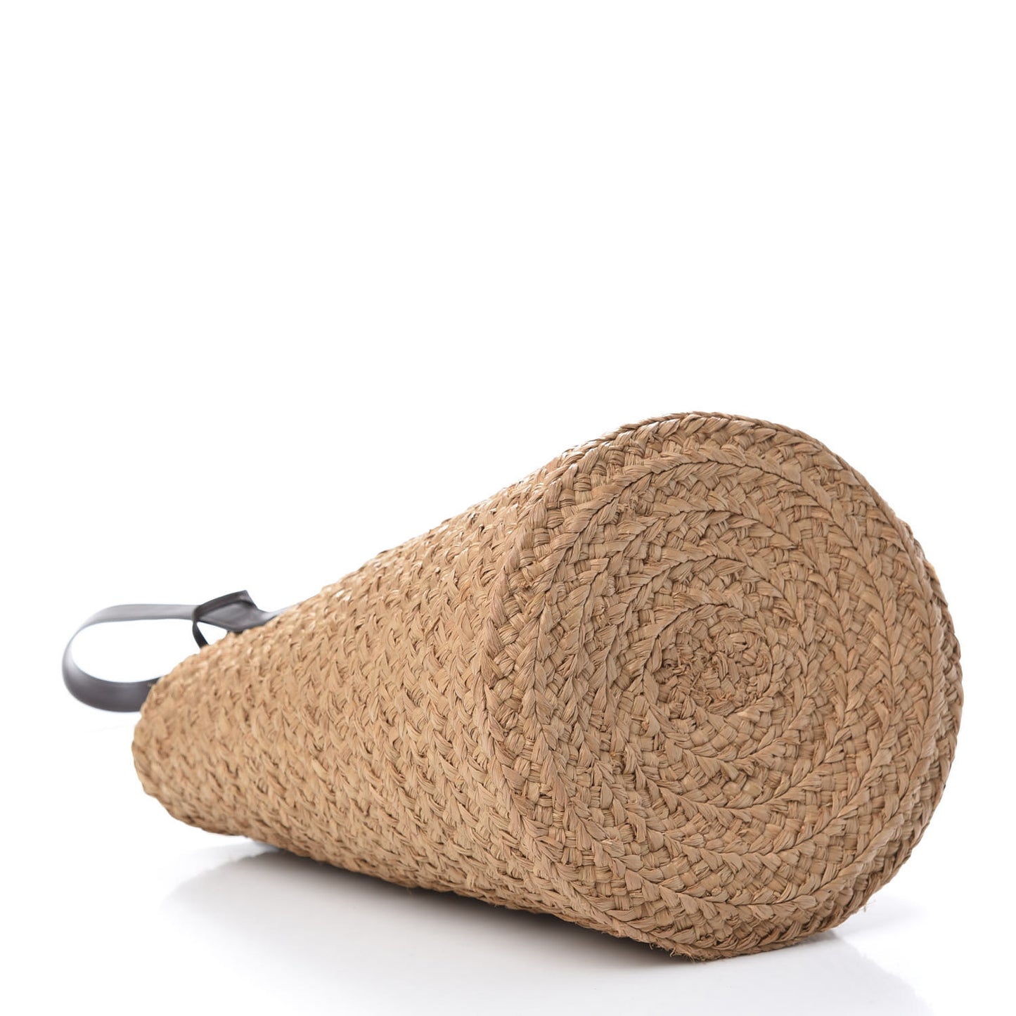 Raffia Calfskin Small Panier Tote Naturale Nut