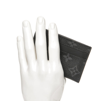Louis Vuitton Monogram Eclipse Porte-Cartes Double Card Holder 2 of 8