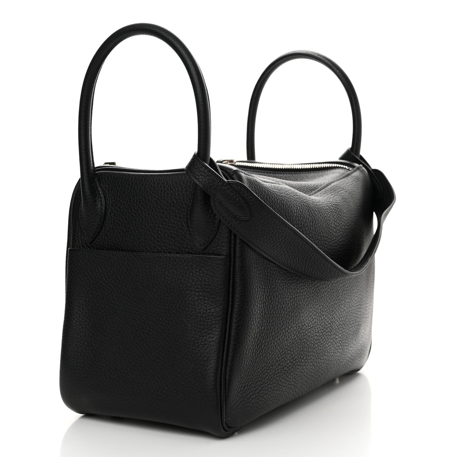 Hermes Taurillon Clemence Lindy 30 Black 3 of 11