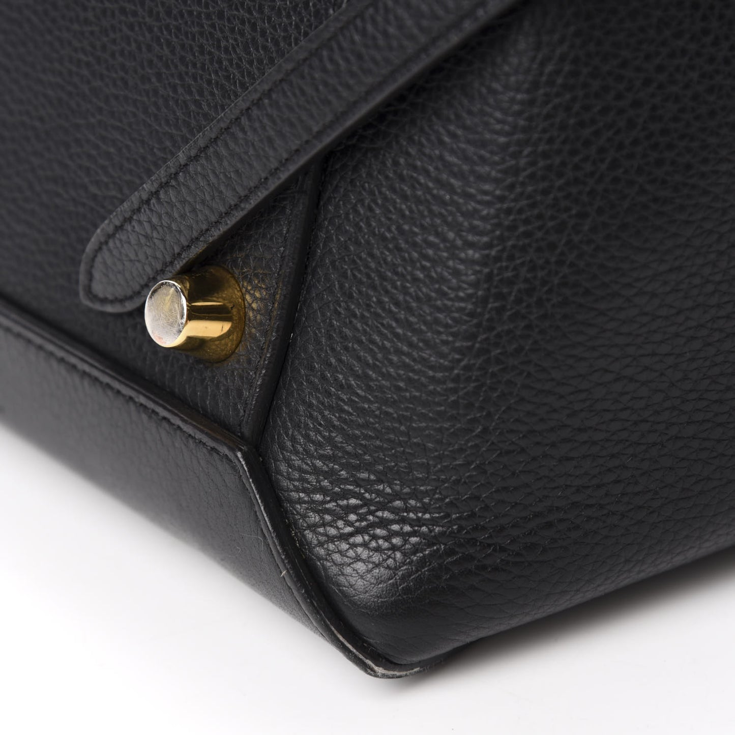 Drummed Calfskin Mini Belt Bag Black
