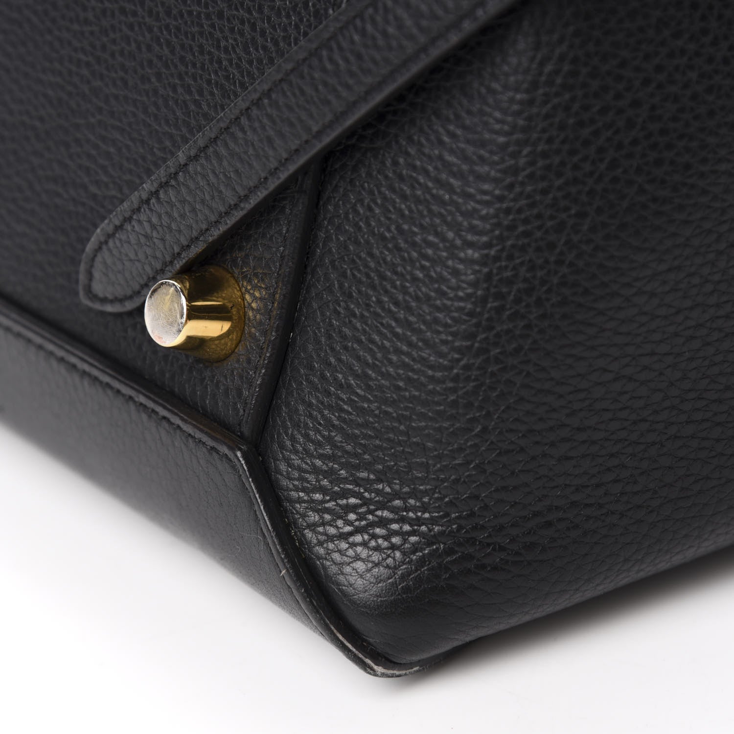 Celine Drummed Calfskin Mini Belt Bag Black 9 of 13