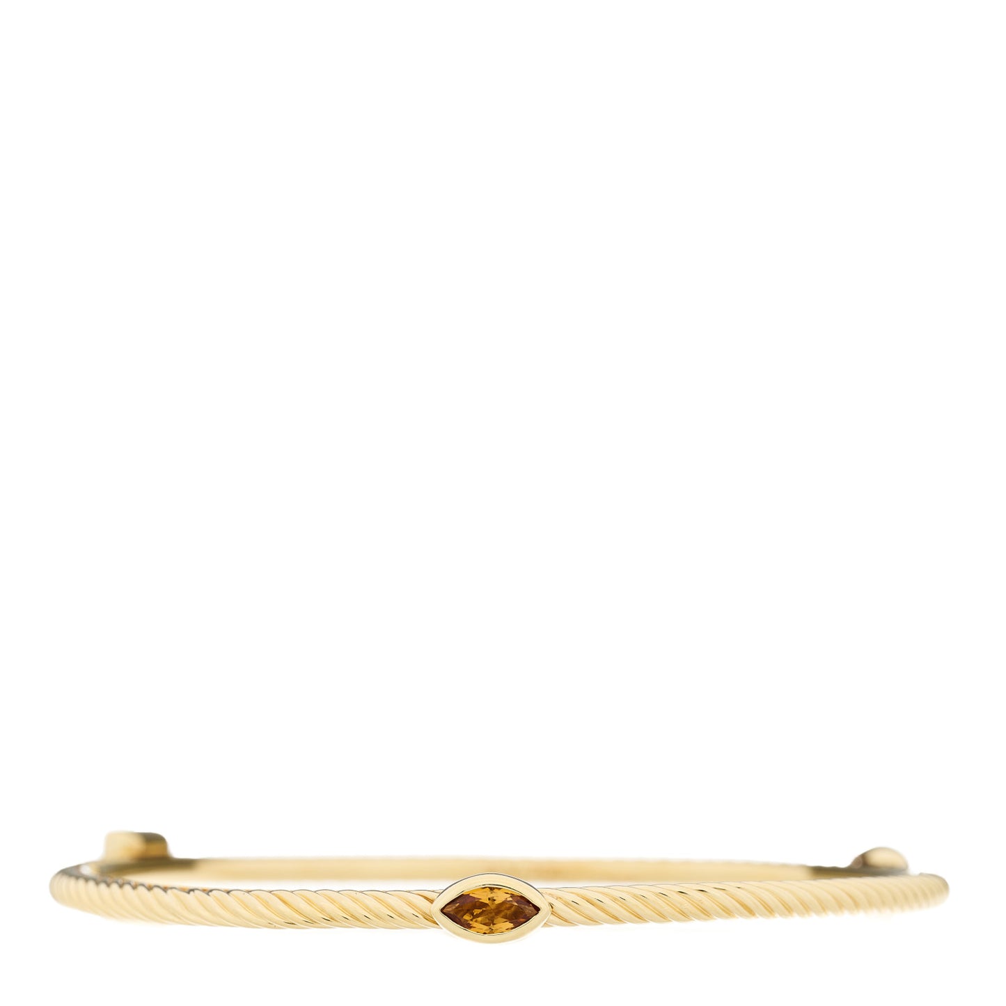 18K Yellow Gold Citrine Cable Classics Bangle Bracelet