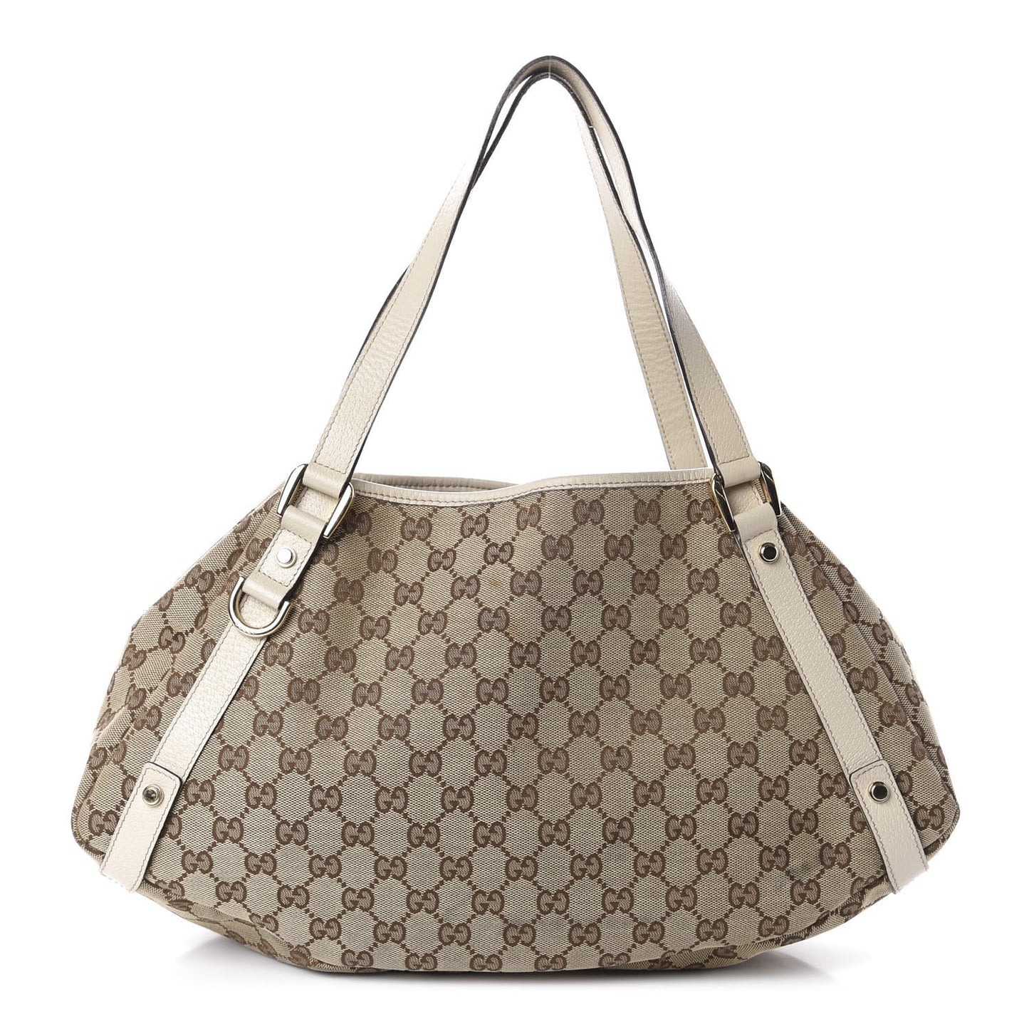 Monogram Medium Abbey Shoulder Bag Off White