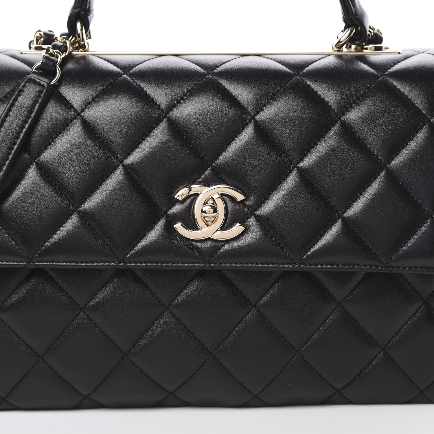 Chanel Lambskin Quilted Medium Trendy CC Flap Dual Handle Bag Black 9 of 14