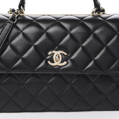 Chanel Lambskin Quilted Medium Trendy CC Flap Dual Handle Bag Black 9 of 14