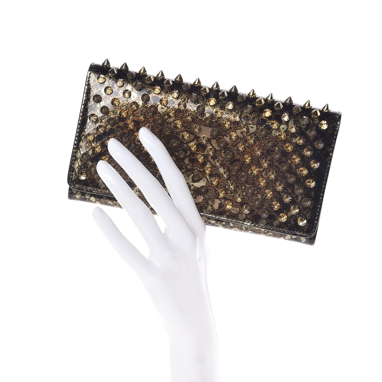 Patent Specchio Printed Macaron Flap Wallet Multi Metal