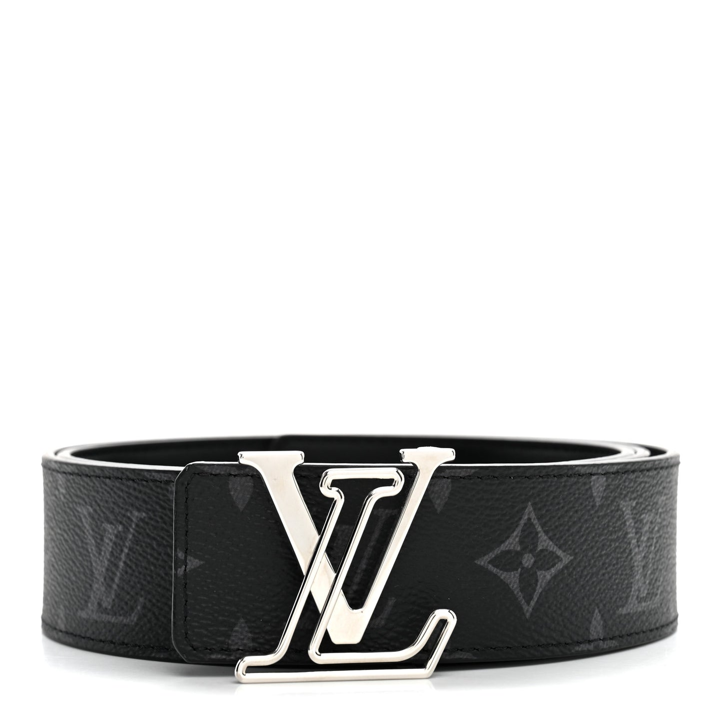Monogram Eclipse 40mm LV Line Initiales Reversible 95 38 Belt Black