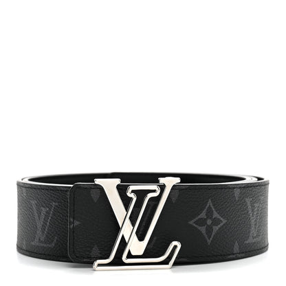 Louis Vuitton Monogram Eclipse 40mm LV Line Initiales Reversible 95 38 Belt Black 1 of 8